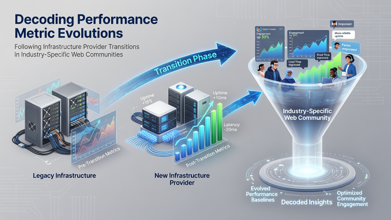 Decoding Performance Metric Evolutions Following Infrastructure Provider Transitions in Industry-Specific Web Communities