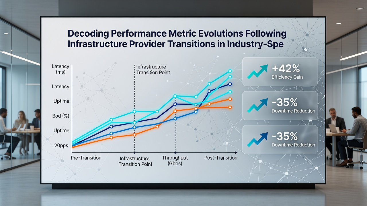 Graph illustrating uptime and engagement metric trends post-infrastructure transition